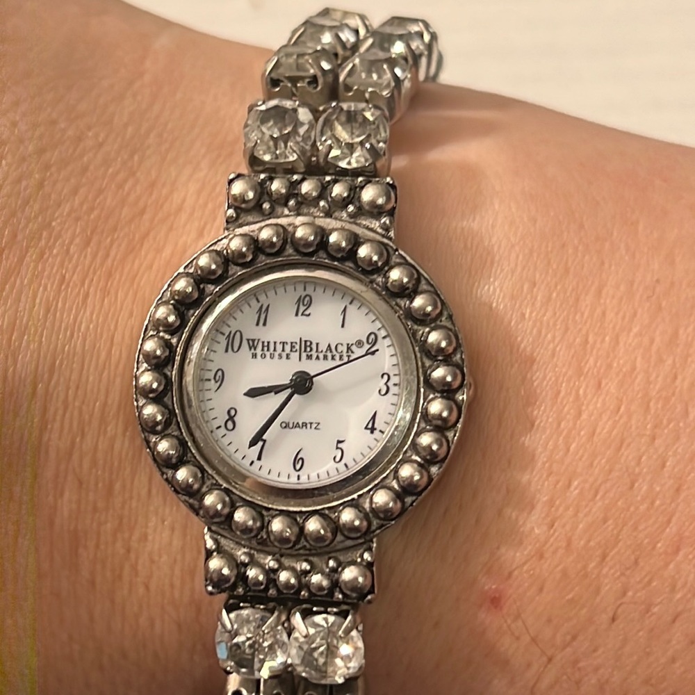 White House Black Market Crystal Bracelet Watch